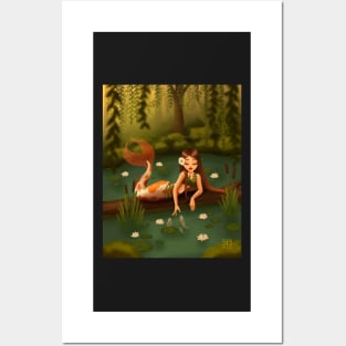 Pond Mermaid Posters and Art